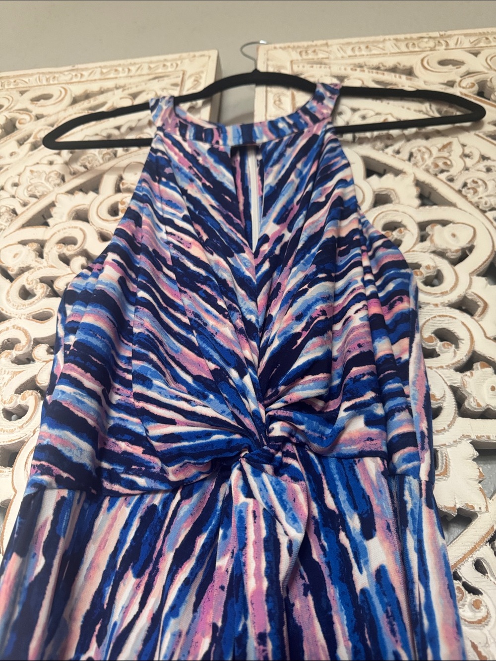 Eliza J Blue and Pink Abstract Maxi Dress - Picture 3 of 14